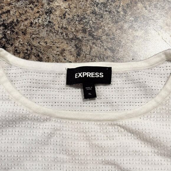 Express Top Puff Sleeve Romantic Cottage Y2K Minimalist Fairy Boho White Size XL - Picture 2 of 6